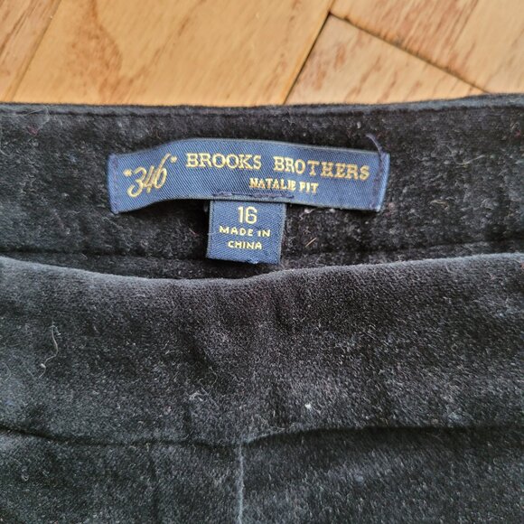 Brooks Brothers 346 Natalie Fit Black Velvet Pant 16 - Picture 3 of 14
